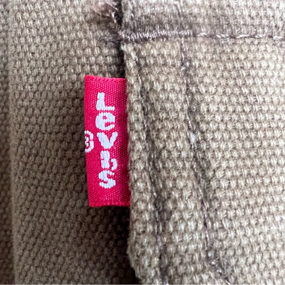 LEVI STRAUSS & CO. Brown Canvas Workwear Chore Jacket Corduroy Collar Zip Front - Picture 8 of 13